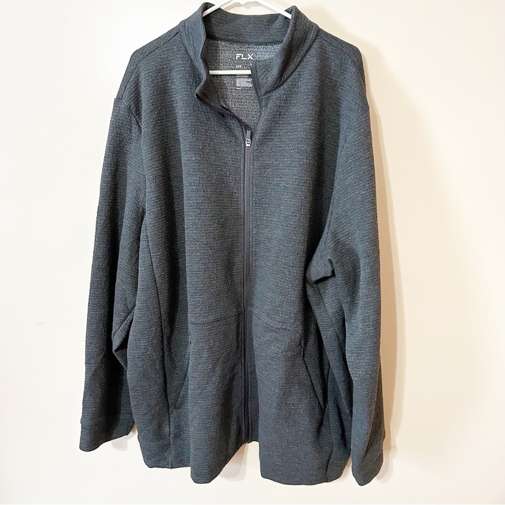 FLX Full Zip lightweight men’s jacket gray textured size 3XB